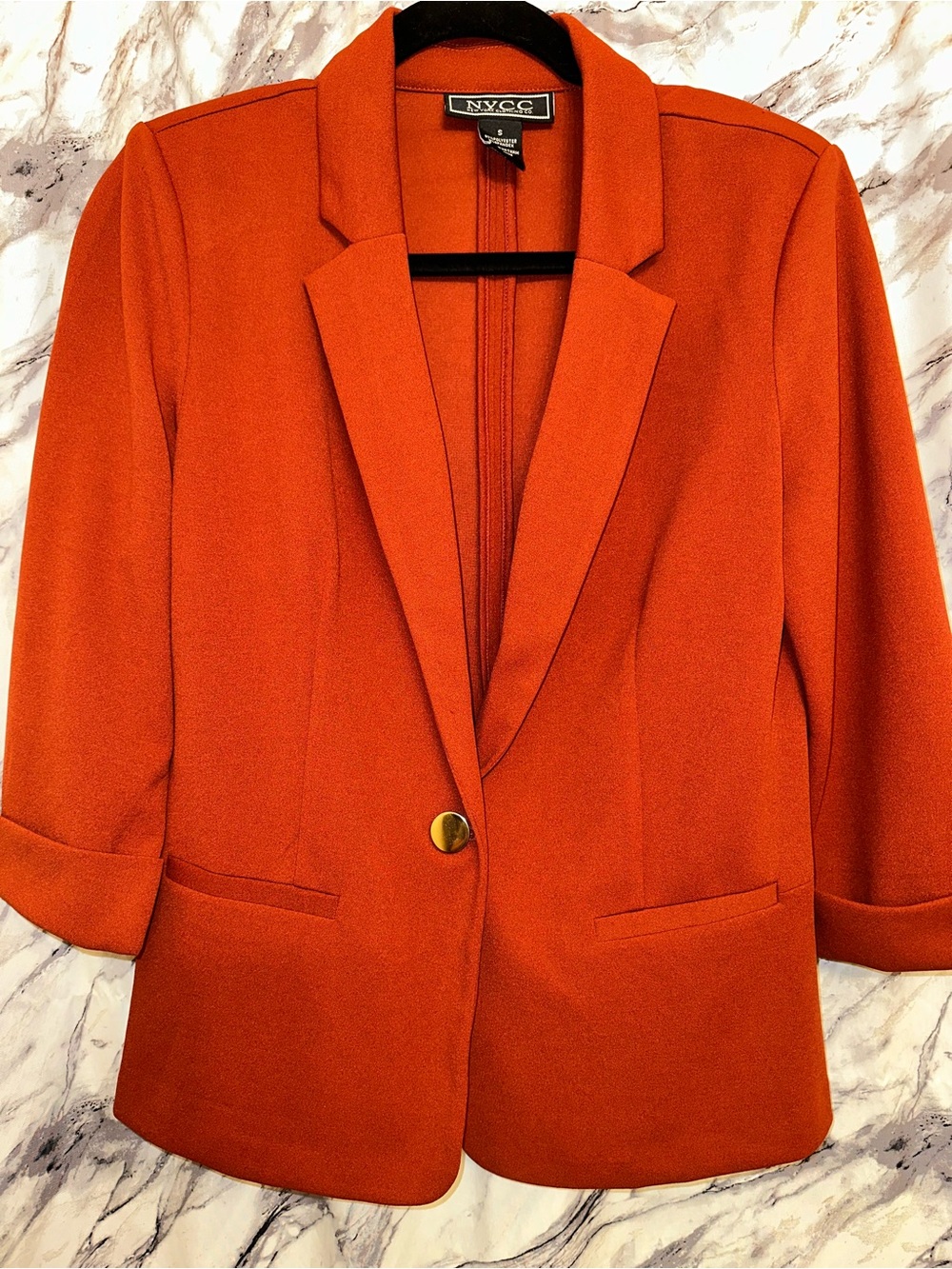 NYCC Women's Vibrant Burnt Orange Blazer